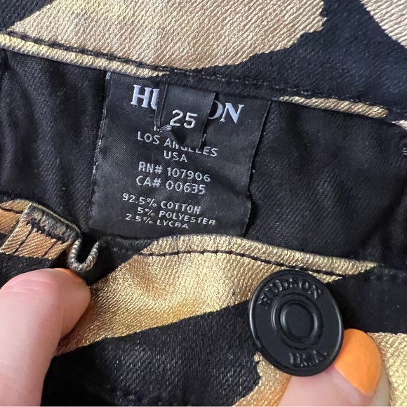 Metallic Zebra Print Jeans from Revolve (Hudson) - Picture 8 of 14